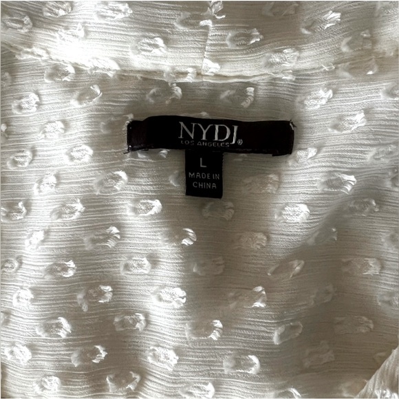 NYDJ Crinkle Clip Tie Blouse with Detachable Tank- EUC 👚🛍️🌟 - Picture 10 of 11